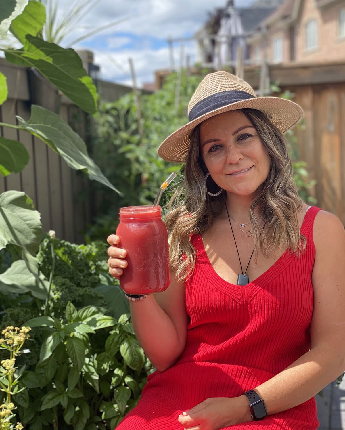 Ivonka in her garden