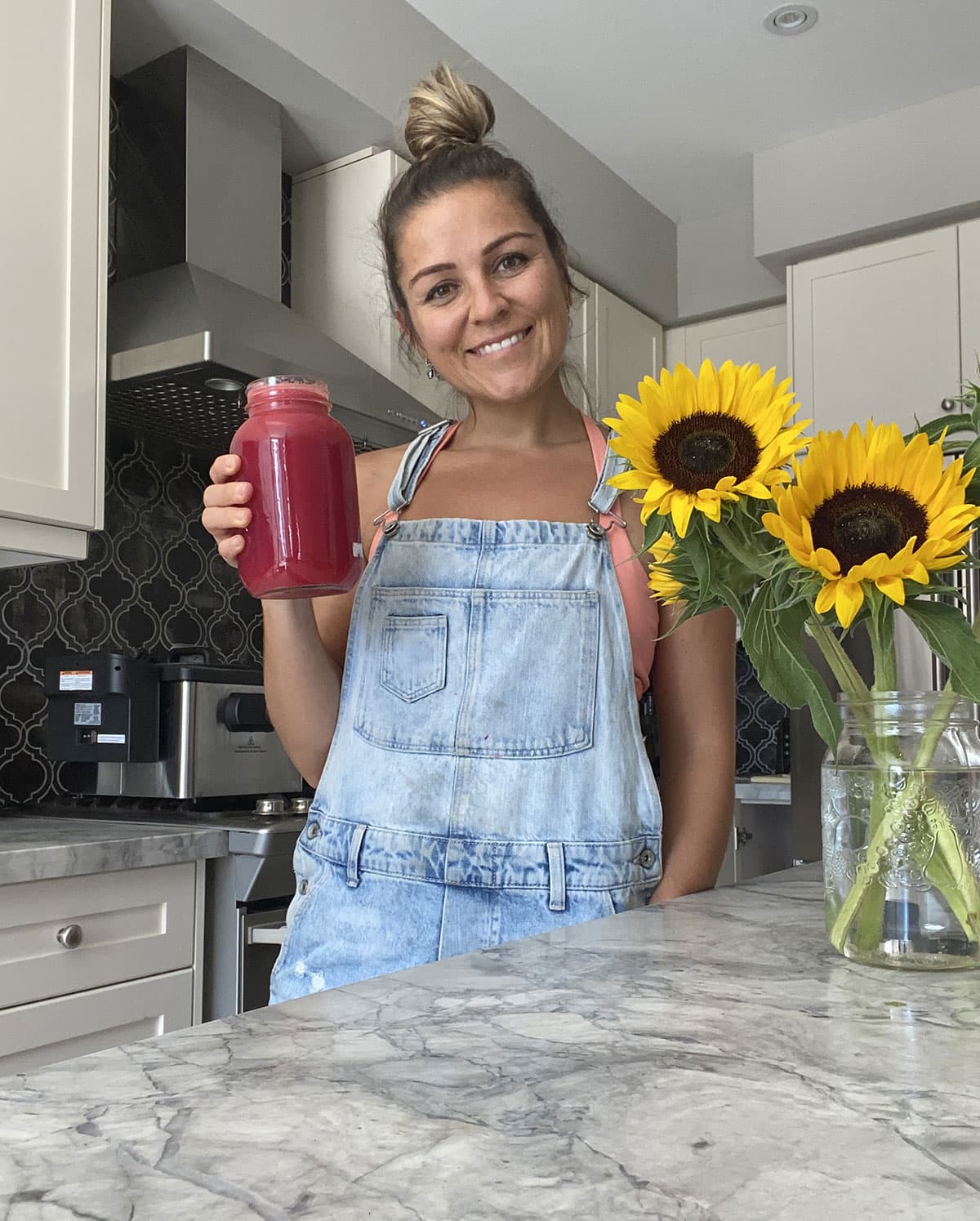 Ivonka with a fresh juice